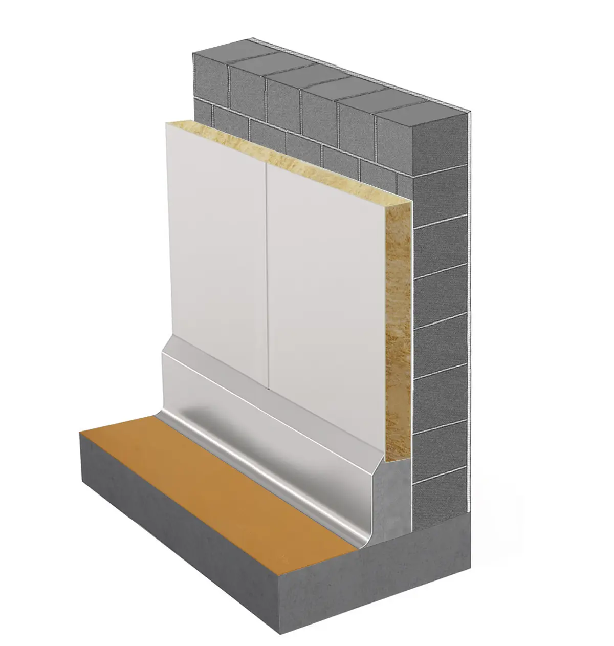 Pojedynczy cokół nierdzewny ścienny